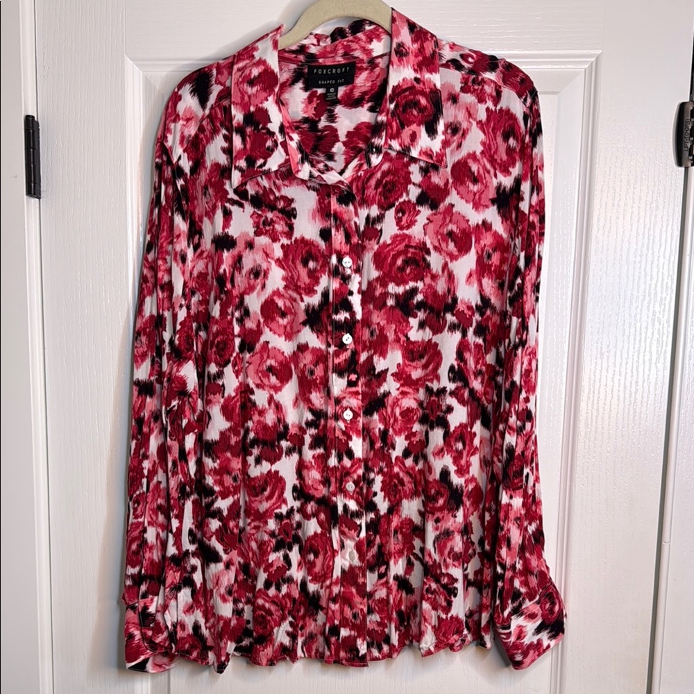 Women's Red Floral Top